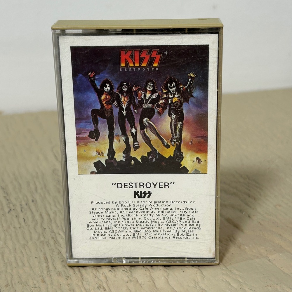 Kiss Destroyer Cassette Tape 1976 Casablanca Records Rock Detroit Rock City Beth